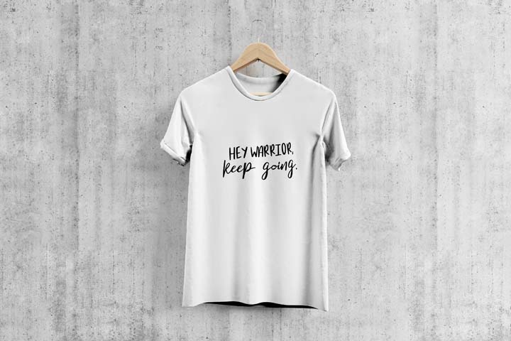 Hey Warrior Keep Going Svg - T-Shirt